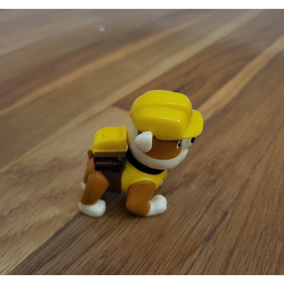 Paw Patrol Rubble Action Figure – Yellow Construction Pup Spin Master Pre-Owned - Picture 4 of 8
